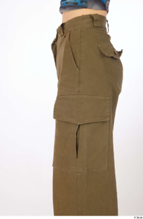 Sutton brown cargo wide leg pants casual dressed thigh 0003.jpg